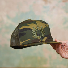 Load image into Gallery viewer, Flatbill Camo Trucker Hat