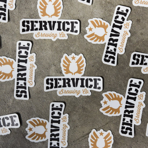 Black and Gold Logo Sticker